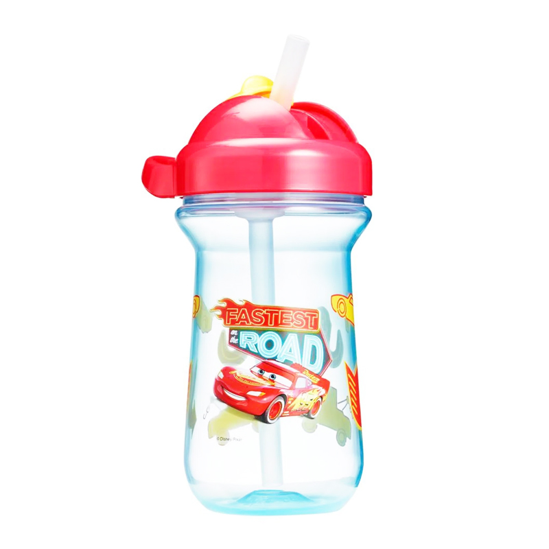 The First Years Disney Cars 10oz Flip Top Straw Cup | 18 months+